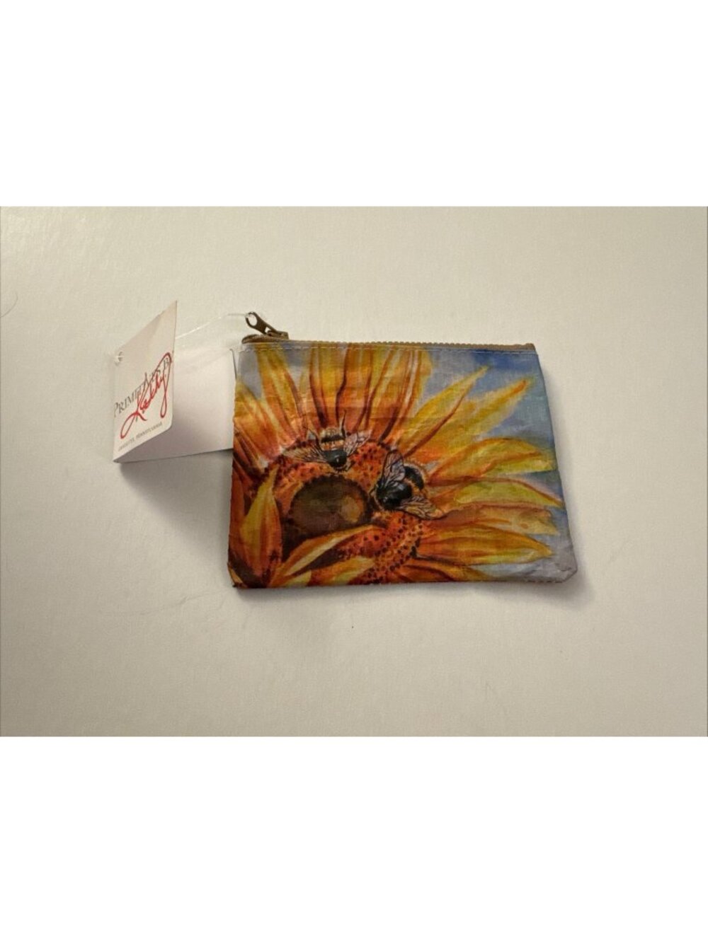 New Primitives By Kathy Zipper Wallet Bee Sunflower CS7